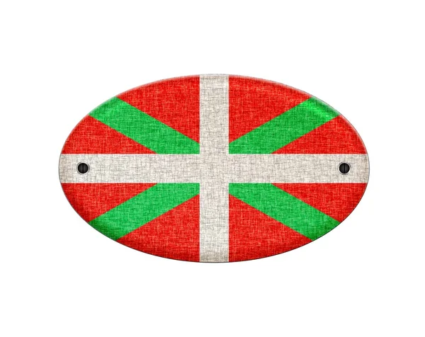 Wooden Basque country flag. — Stock Photo, Image