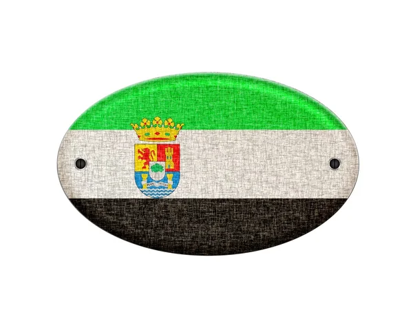 Bandera de madera Extremadura . — Foto de Stock