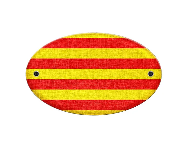 Fából készült katalán zászló. — Stock Fotó