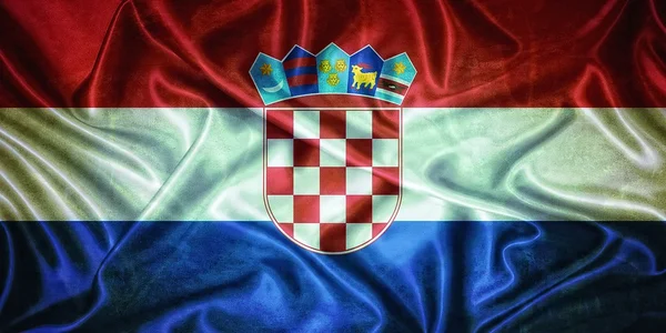 Винтажный флаг Хорватии . — стоковое фото