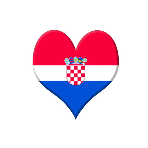 Croacia corazón . — Foto de Stock