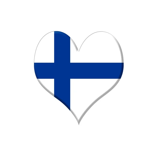 Фінляндія серця . — стокове фото