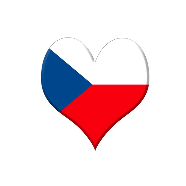 Republic Czech heart. — Stock Photo, Image