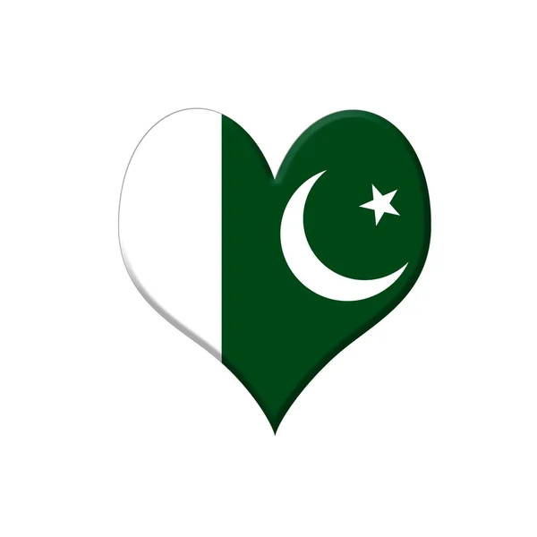 Pakistan heart. — Stock Photo, Image