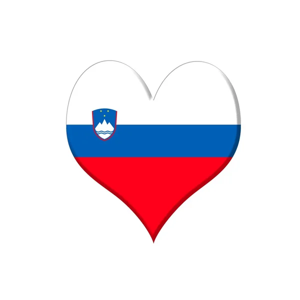 Slovenia heart. — Stock Photo, Image