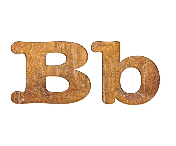 Lettera B in legno . — Foto Stock