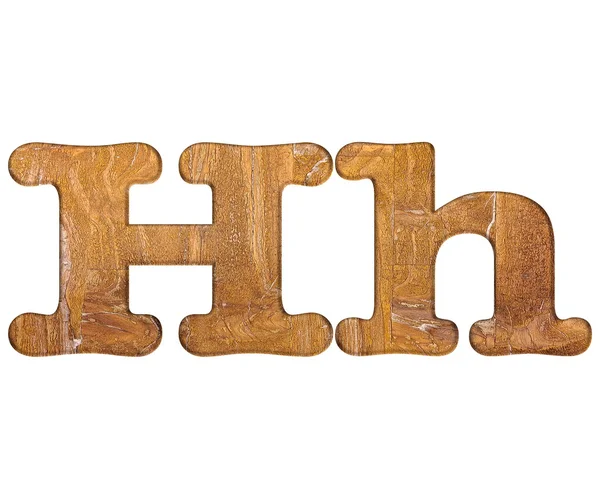 Lettera H in legno . — Foto Stock