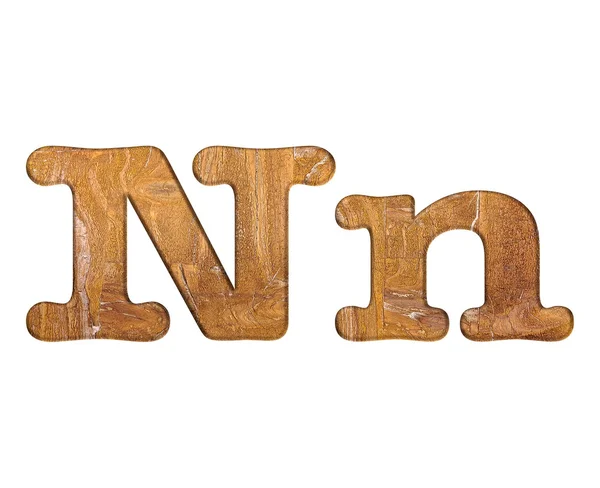 Letter N wooden. — 스톡 사진