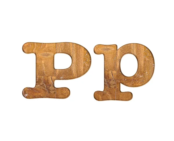 Letter p houten. — Stockfoto