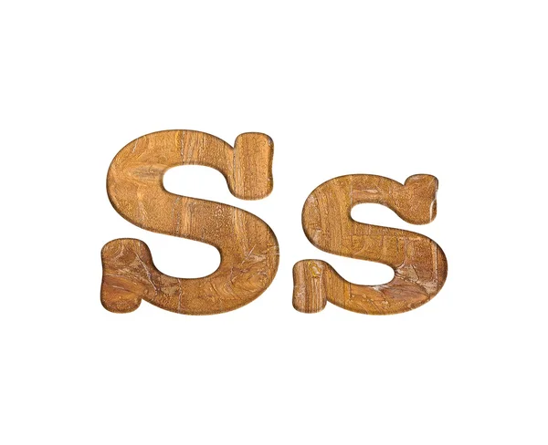 Lettera S di legno . — Foto Stock