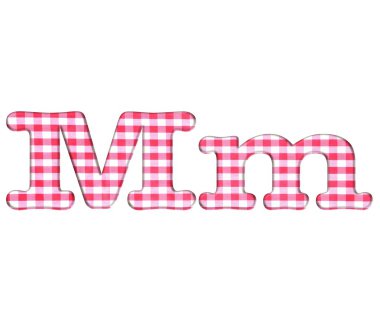 ABC kumaş şemsiye, harf m.