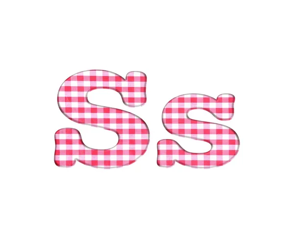 Abc tessuto gingham, lettera S . — Foto Stock