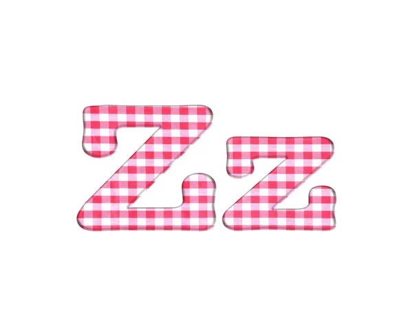 Abc tecido gingham, letra Z . — Fotografia de Stock