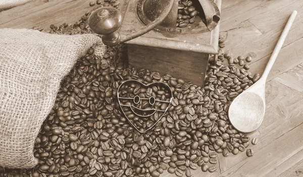 Saco de grãos de café . — Fotografia de Stock