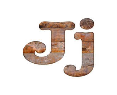 ahşap harf j.
