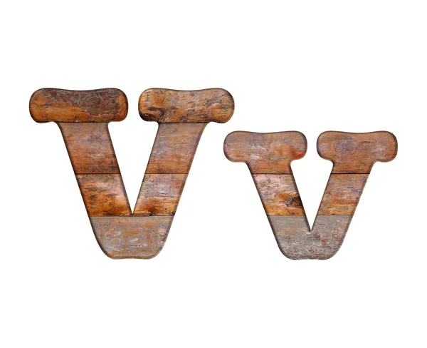 Letter V wooden. — Stock Photo, Image