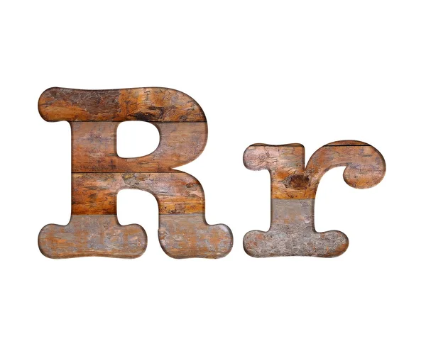 Lettera R di legno . — Foto Stock