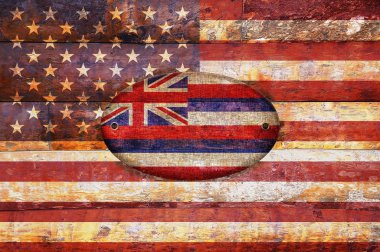 hawaii ahşap bayrağı.