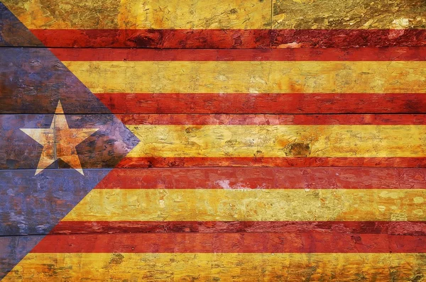 Drapeau en bois de Catalogne . — Photo