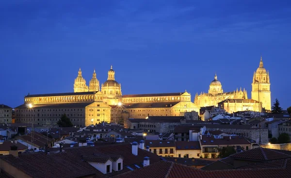 Salamanca kathedraal en clerecia torens. — Stockfoto