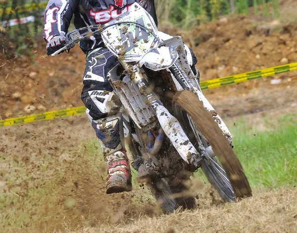 Motocross in valdesoto, asturien, spanien — Stockfoto