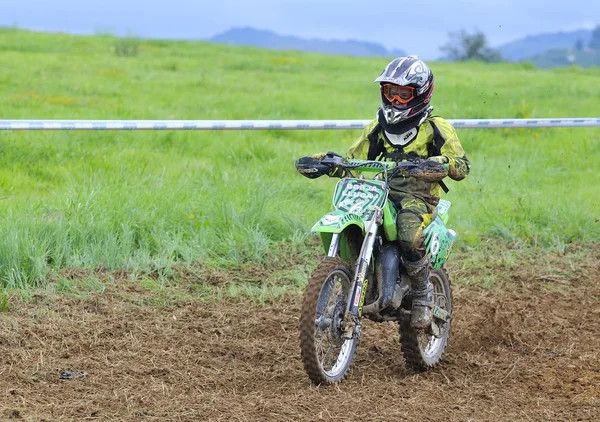 Motocross em Valdesoto, Astúrias, Espanha — Fotografia de Stock