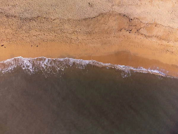 Flygfoto Havsstrand Och Brusande Vågor Asturien Spanien — Stockfoto