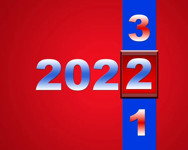 Illustration Happy New Year 2022 — Stock Photo, Image