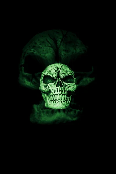 Zöld szellem koponya — Stock Fotó