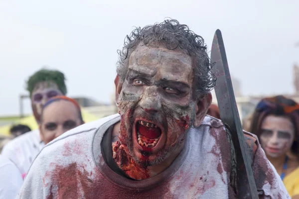 Asbury Park Zombie Walk 2013 - Chainsaw Zombie — Stock Photo, Image