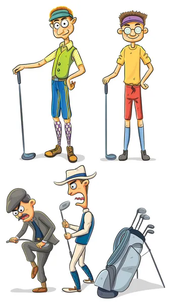 Dibujos animados Golf Hombres — Vector de stock