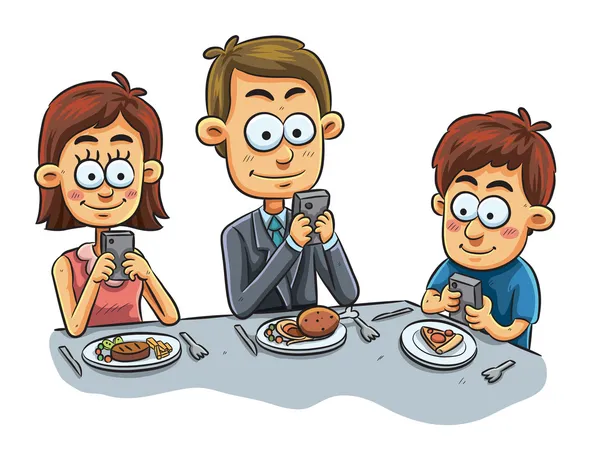 Famille ont dîner — Image vectorielle