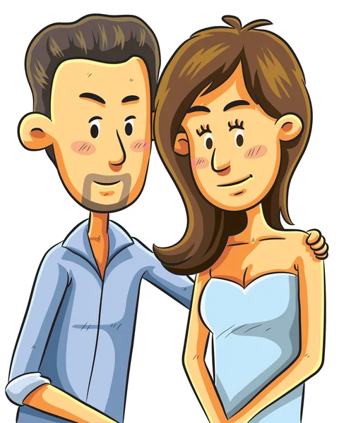 Cartoon Loving Couple Stock Illustration