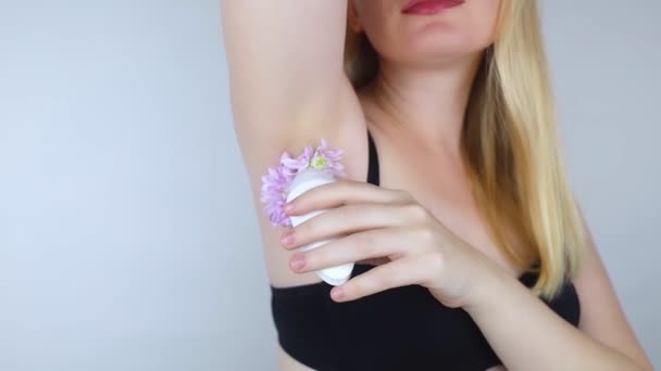 Armpit Bloemen Onaangename Geur Van Zweetklieren Aangename Aroma Van Het — Stockvideo