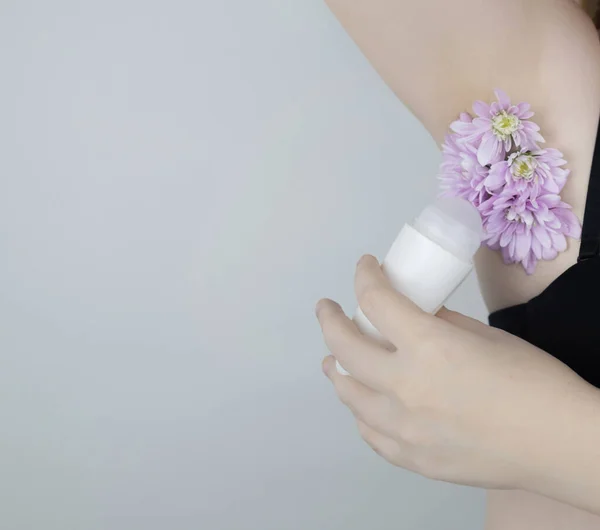 Armpit flowers. Unpleasant smell of sweat glands. Pleasant aromas of