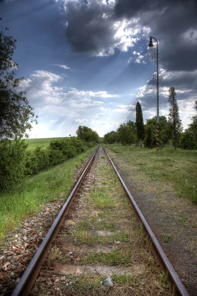 Caminhos de ferro na natureza — Fotografia de Stock