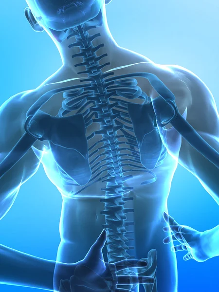 脊柱疼痛概念 — 图库照片