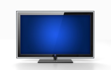 Flat tv - beyaz izole Önden Görünüm