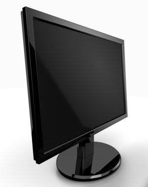 boş led monitör perspektif görünüm