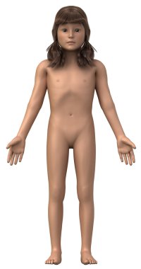 Anatomik pozisyonda bütün aile de kullanılabilir yalıtılmış - çıplak kız