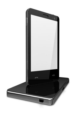 ekran cep telefonları izole mavi - kendi tasarım