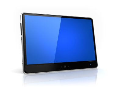 izole - mavi ekran kendi tasarımı ile modern tablet