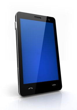 cep telefonu izole mavi ekran