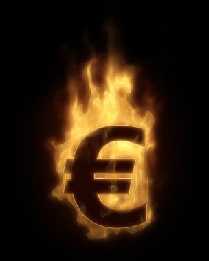 sıcak yangında yanan euro