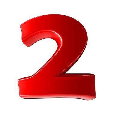3D kırmızı numarası