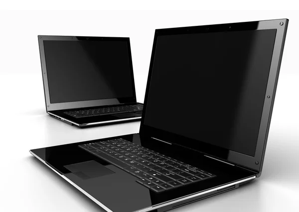 Laptops em branco — Fotografia de Stock