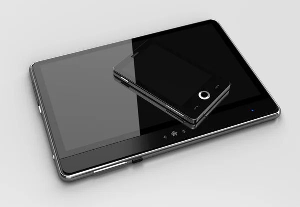 Teléfono móvil y tableta — Foto de Stock