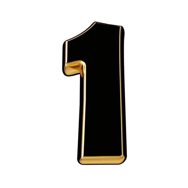 Black gold number — Stock Photo, Image