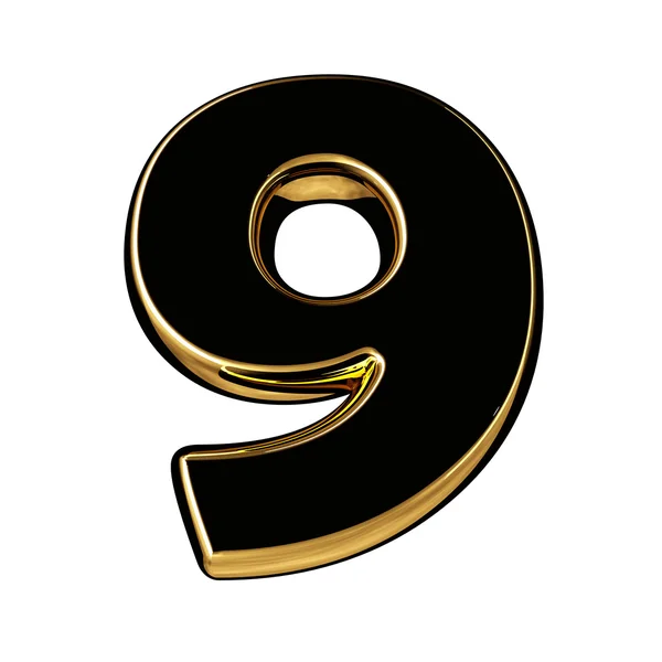 Numero oro nero — Foto Stock