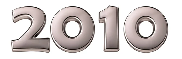 2010 - 3d silver date — Stock Photo, Image